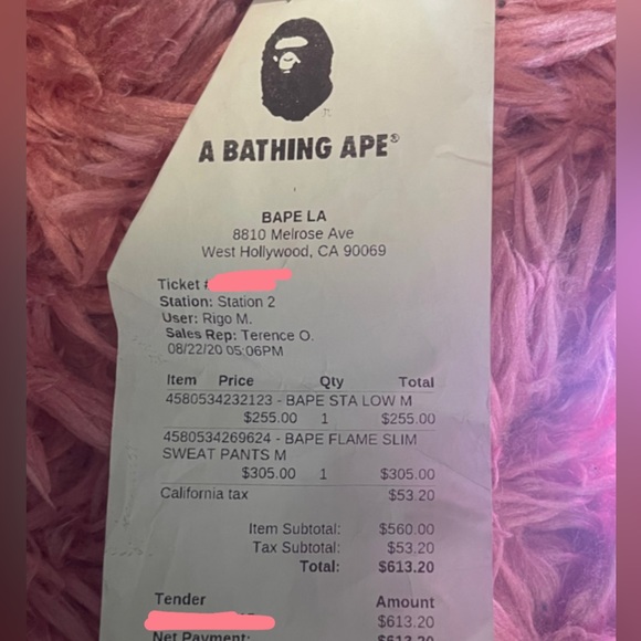 BAPE Flame Slim Sweatpants Blue - Picture 10 of 10